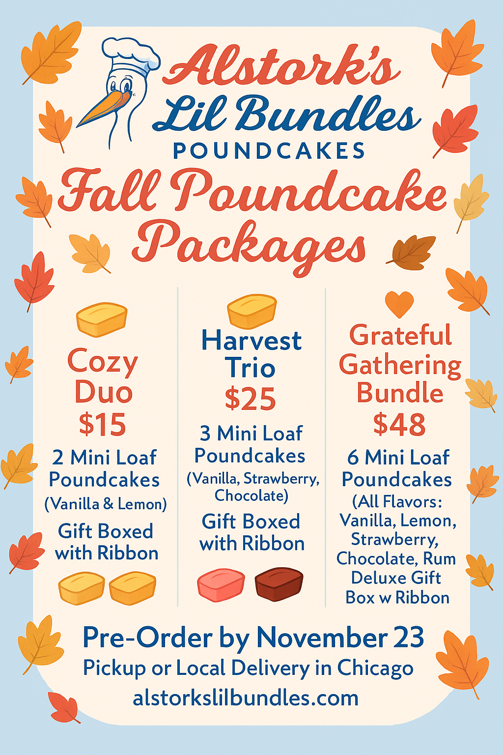 “Fall Poundcake Packages”